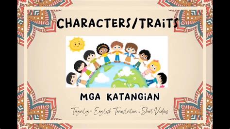 traits in tagalog|KATANGIAN: Tagalog.